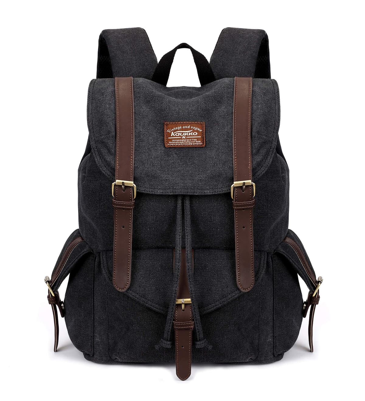KAUKKO Mochila hermosa y bien pensada con compartimento para portátil de 15" para colegio, universidad, 22 l, Negro Jnl-ks24-03, talla única, Mochilas daypack — view 32