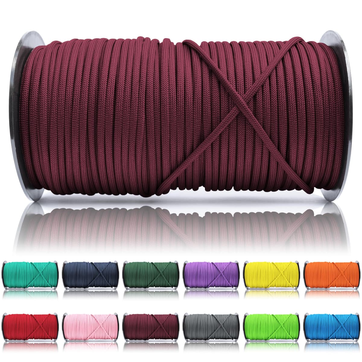 Ganzoo Paracord 550, Cuerda de 4 mm, 30 Metros, Poliéster, Tipo 3-7 Hilos Interiores, Correa de Perro Collar Pulsera, Camping Supervivencia y Cuerda Multiusos, Verde Oscuro — view 66