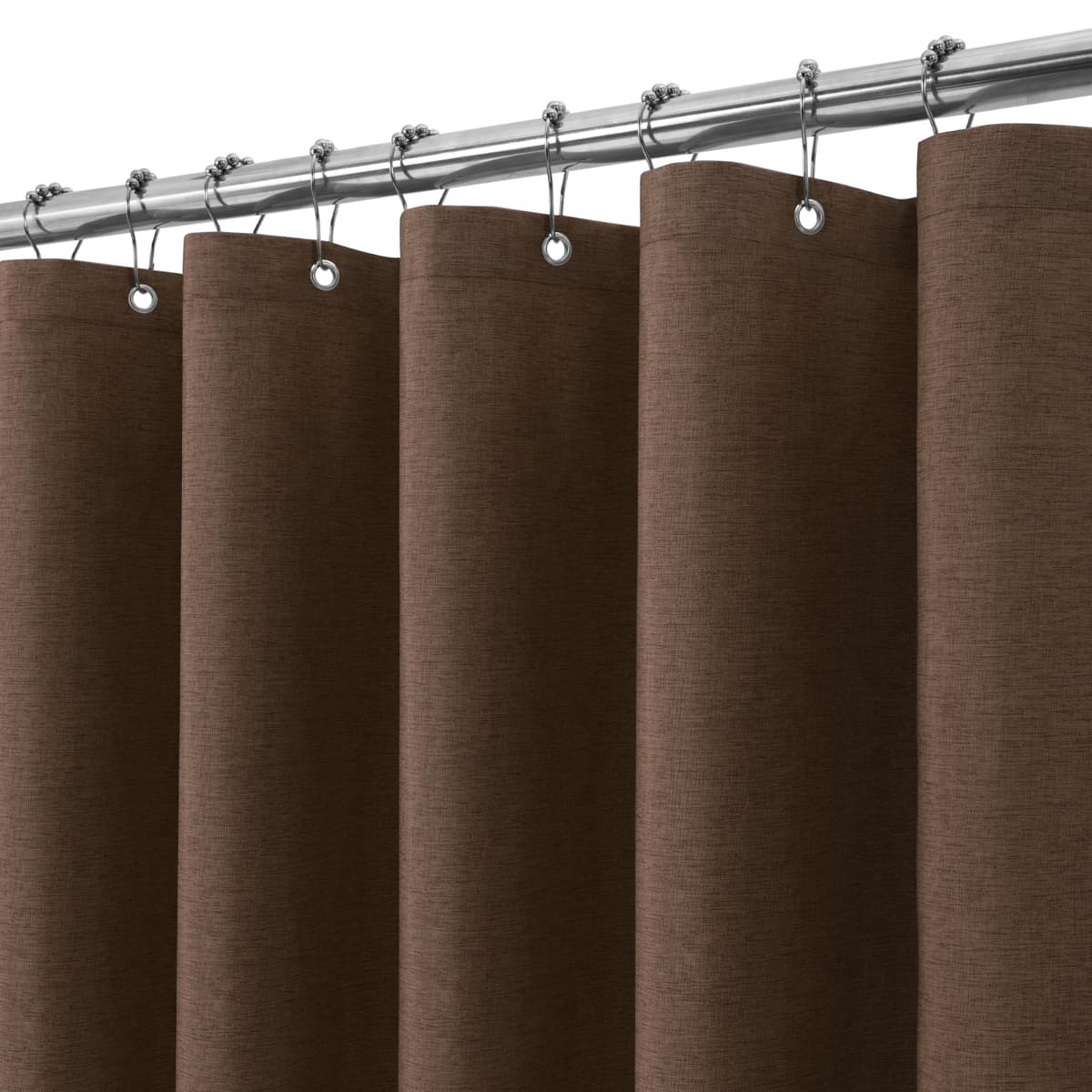 Cortina de Ducha para Baño Impermeable con Ganchos de Metal Cortina de Ducha de Tela Waffle Cortina de Baño Resistente y Antimoho para Bañera o Cabina - 152 x 182 cm (Blanco) — view 14