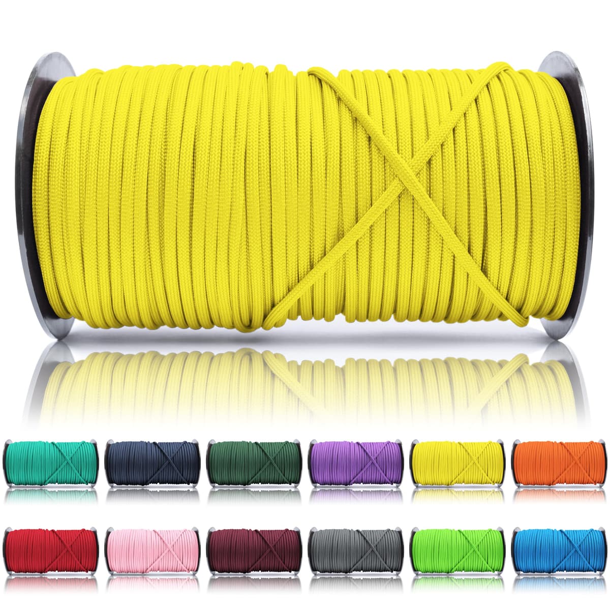 Ganzoo Paracord 550, Cuerda de 4 mm, 30 Metros, Poliéster, Tipo 3-7 Hilos Interiores, Correa de Perro Collar Pulsera, Camping Supervivencia y Cuerda Multiusos, Verde Oscuro — view 17
