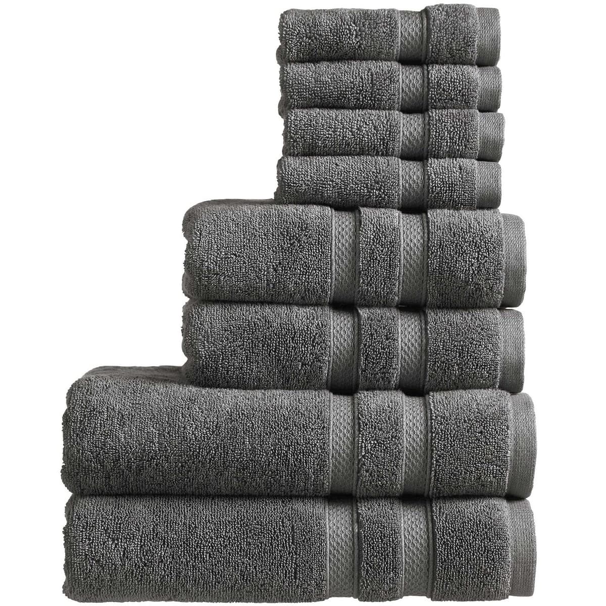Christy Chroma Bath Towels | Set of 2 | Highly Absorbent Heavyweight 675GSM | Bold and Bright | Soft Velvety Smooth Bathroom Shower Towels | 100% Cotton | Sustainably Made | Ash Grey — view 69