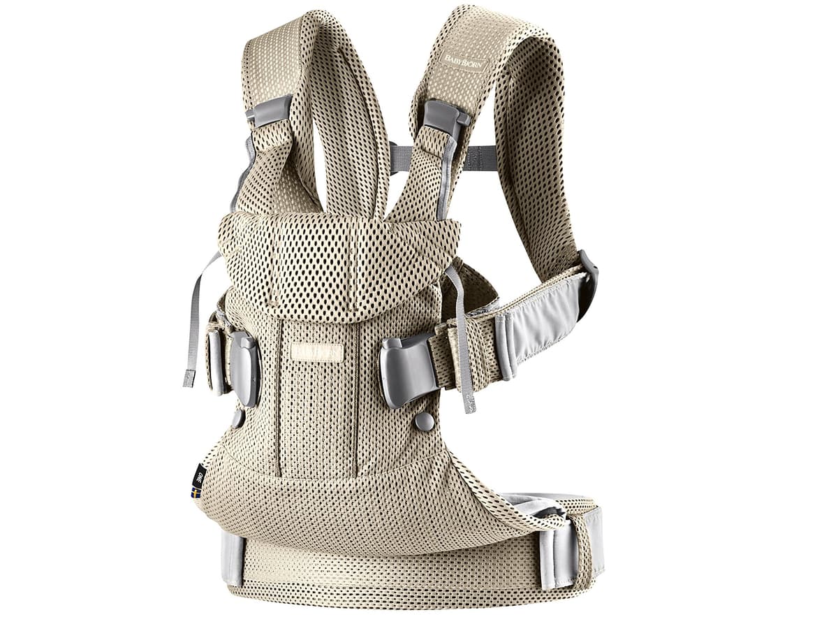 BabyBjörn Mochila Porta Bebé One Air, Malla 3D, Gris arena