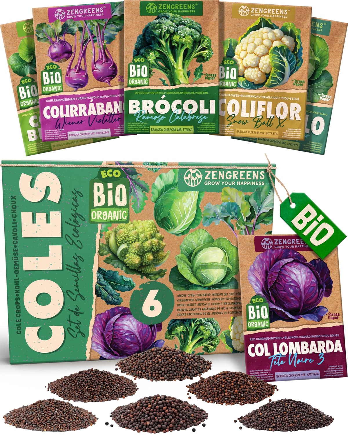 ZenGreens® - Set de semillas de hierbas medicinales y para infusiones eco - 10 variedades para cultivar fácilmente en el jardín, balcón o parterre elevado - Sementes verduras — view 43