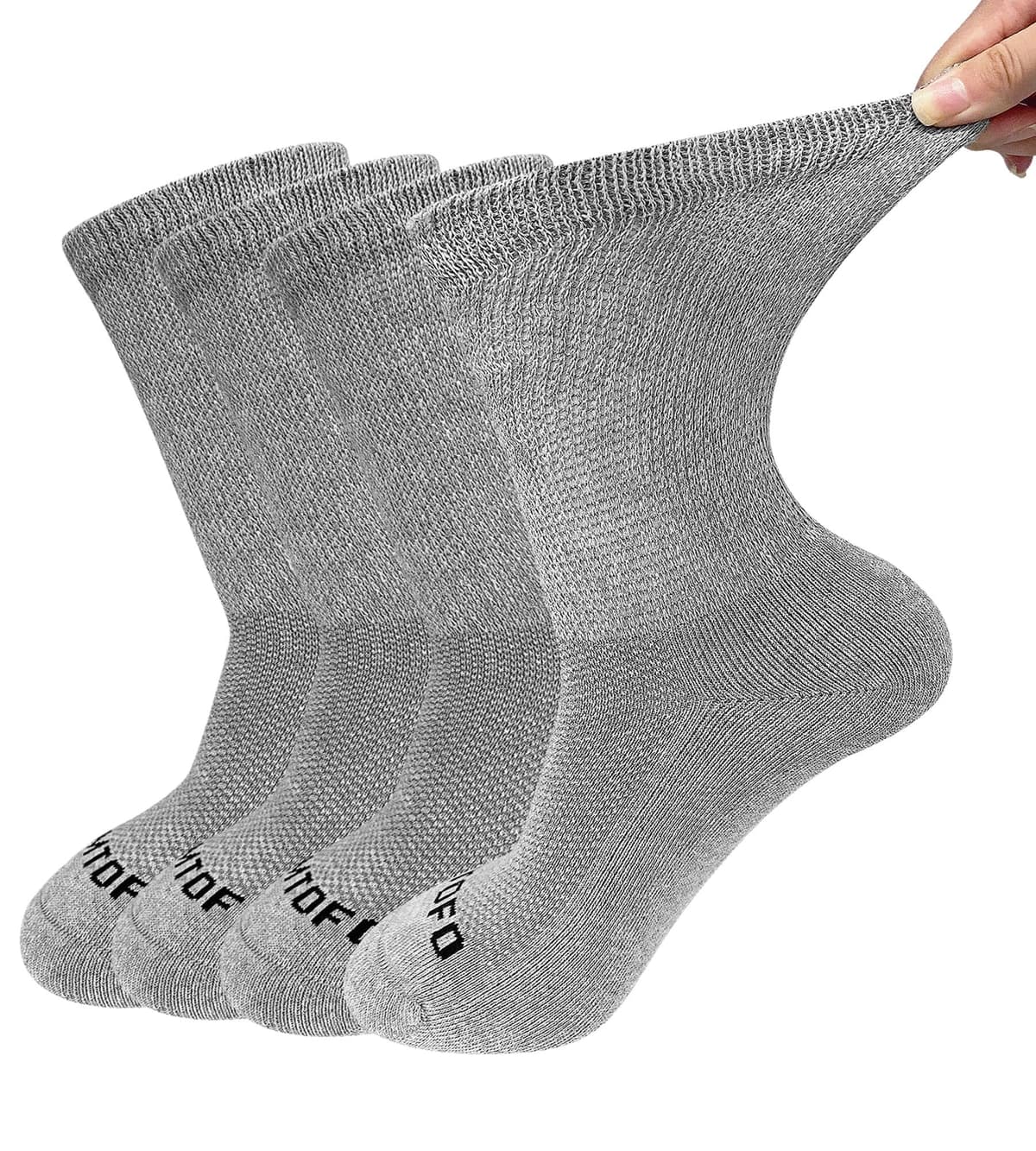 Calcetines Diabeticos Hombre Mujer: Calcetines Algodón Sin Goma Sin Costuras Sin Elástico Confort Acolchado De Felpa Calcetines de Ajuste Holgado para Pies Hinchados — view 8