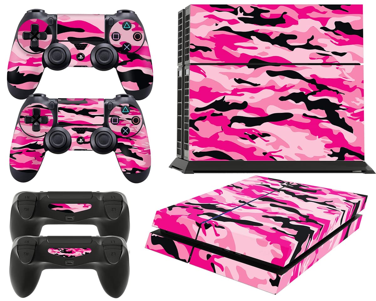 giZmoZ n gadgetZ Calcomanía de Vinilo para Consola PS4 Pro + 2 Fundas para Controlador — view 8
