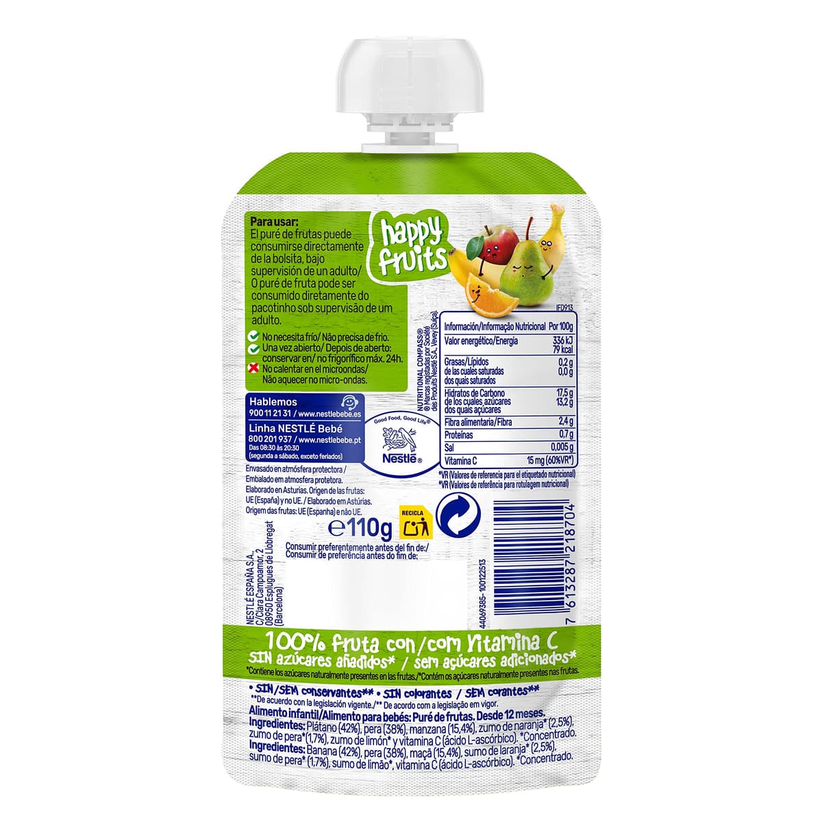 NESTLÉ Pure Happy Fruits 110g - Pack de 8 — view 2
