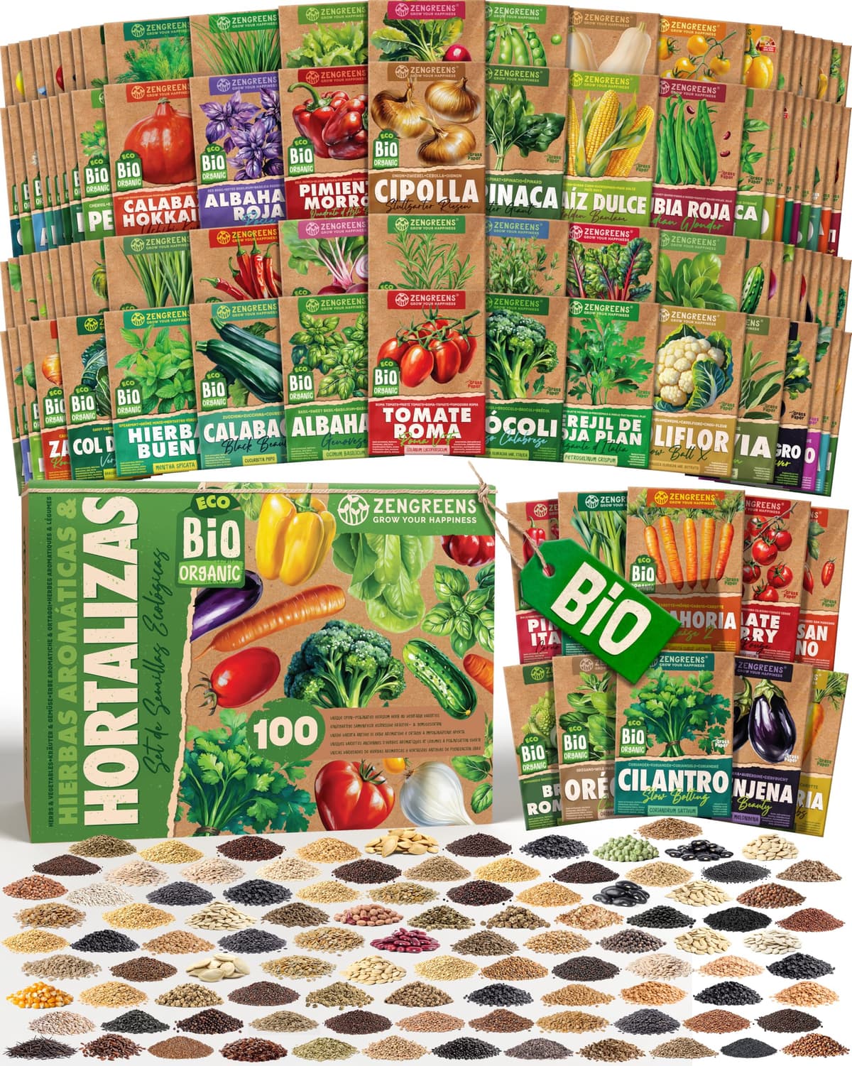 ZenGreens® - Set de semillas de hierbas medicinales y para infusiones eco - 10 variedades para cultivar fácilmente en el jardín, balcón o parterre elevado - Sementes verduras — view 50