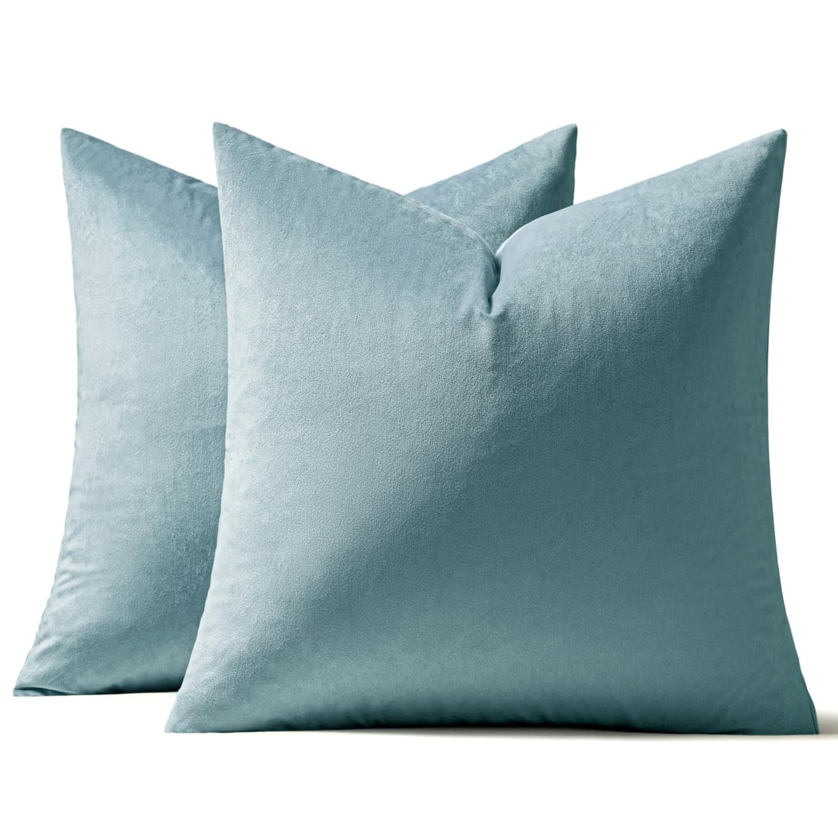 MIULEE Pack of 2 Fall Velvet Soft Solid Decorative Throw Pillow Covers Square Cushion Cases for Sofa Couch Bedroom Living Room Car Home Decor 18 x 18 Inch 45 x 45 cm Orange — view 48