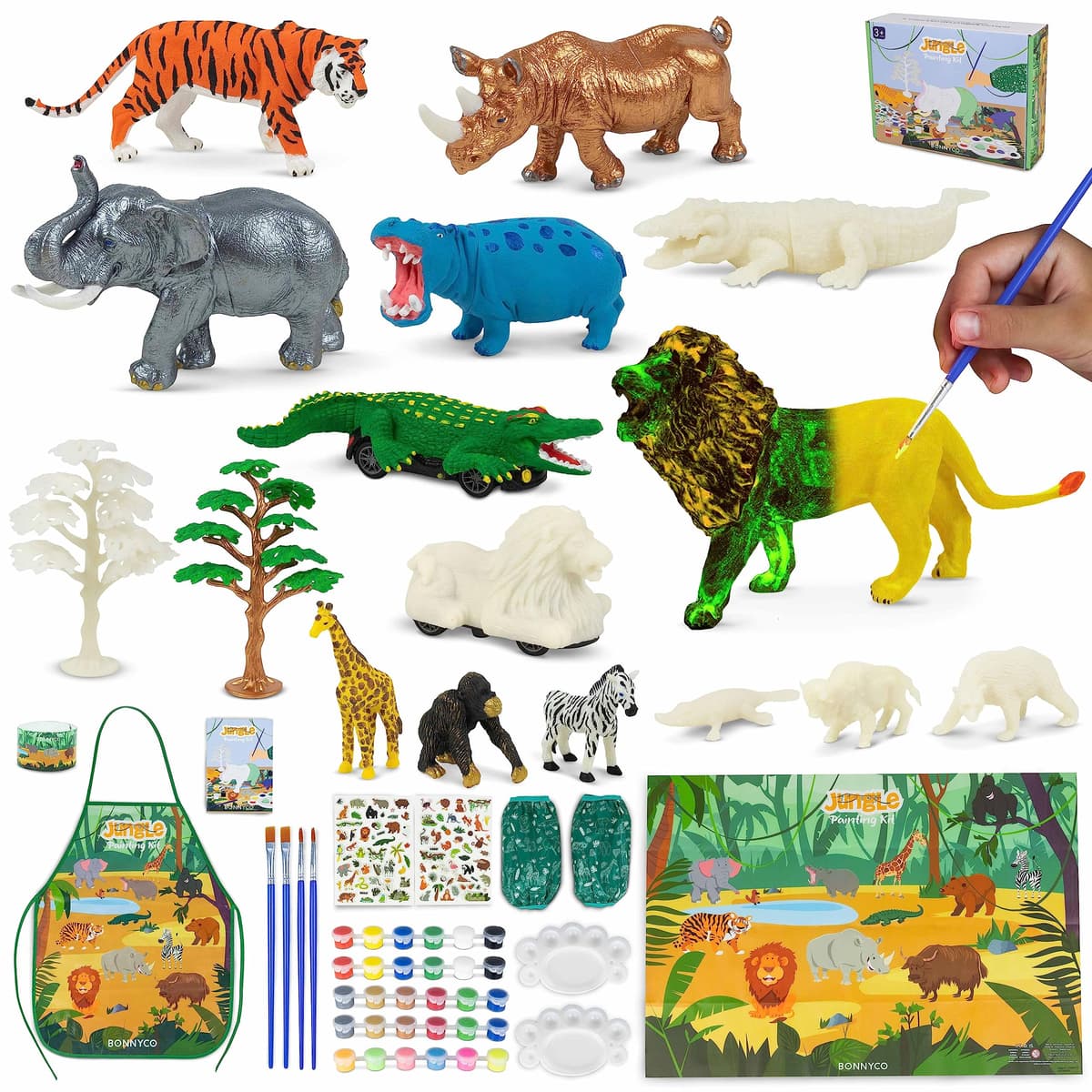 BONNYCO Unicornios para Niñas Figuras para Pintar Kit con 18 Unicornios. Set Manualidades Niñas, Juguetes con Brillo en la Oscuridad 3 4 5 6 7 8 9 10 Años. Regalos Niños en Cumpleaños y Navidad — view 9