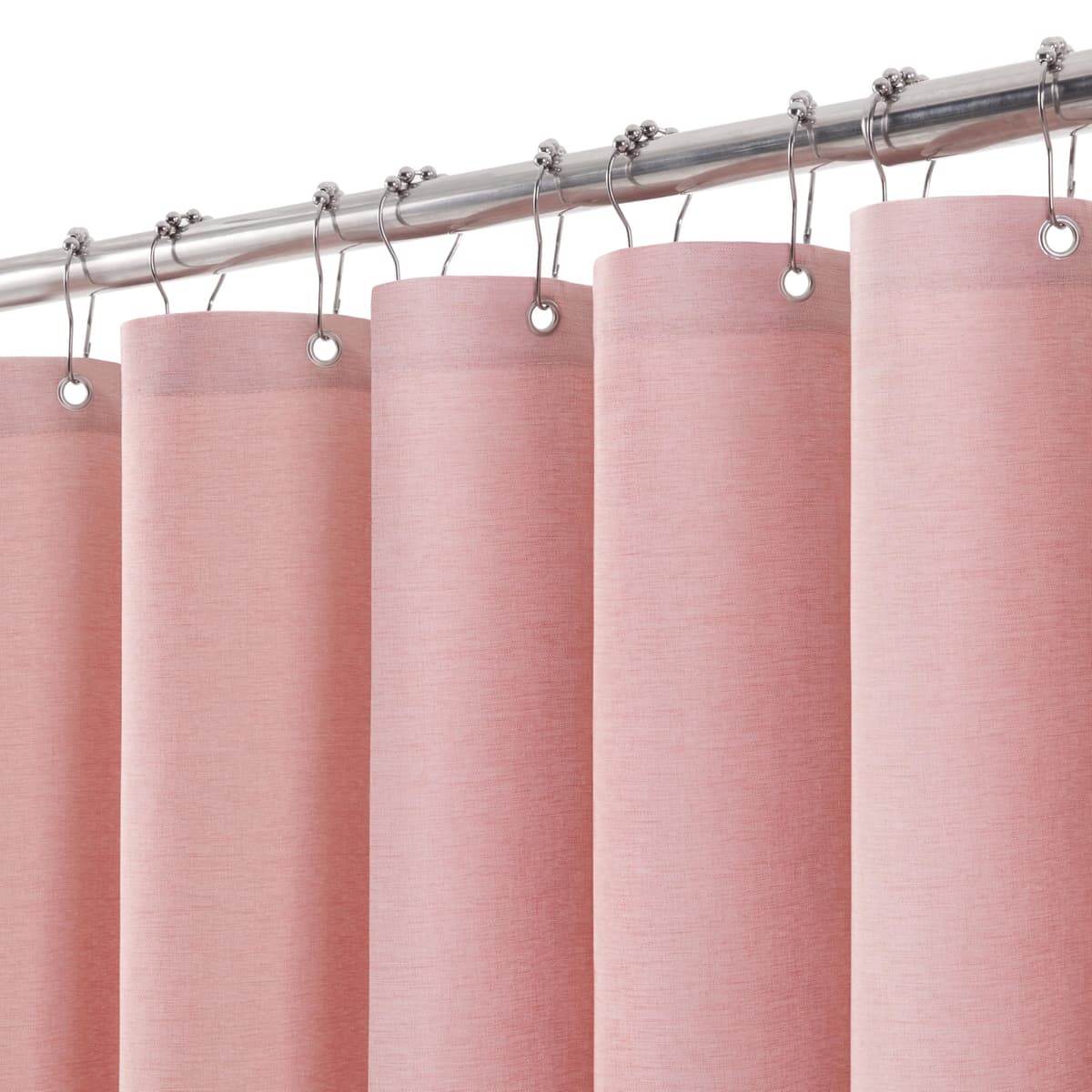 Cortina de Ducha para Baño Impermeable con Ganchos de Metal Cortina de Ducha de Tela Waffle Cortina de Baño Resistente y Antimoho para Bañera o Cabina - 152 x 182 cm (Blanco) — view 31