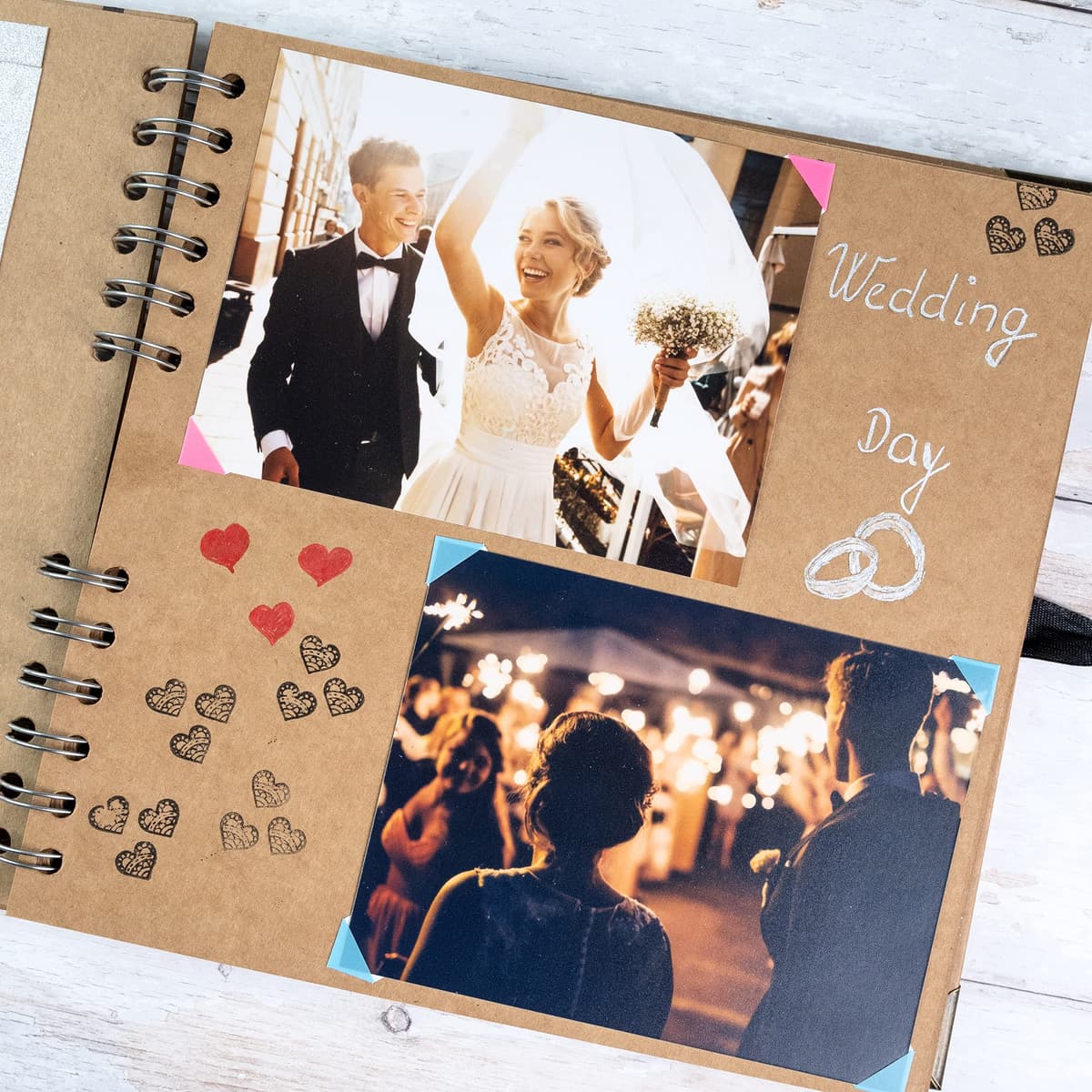 Bstorify Scrapbook Photo Albums 60 Pages (21 x 21 cm) Brown Thick Kraft Paper Scrap Book Ideal for Your Scrapbooking Albums Art & Craft Projects — view 6