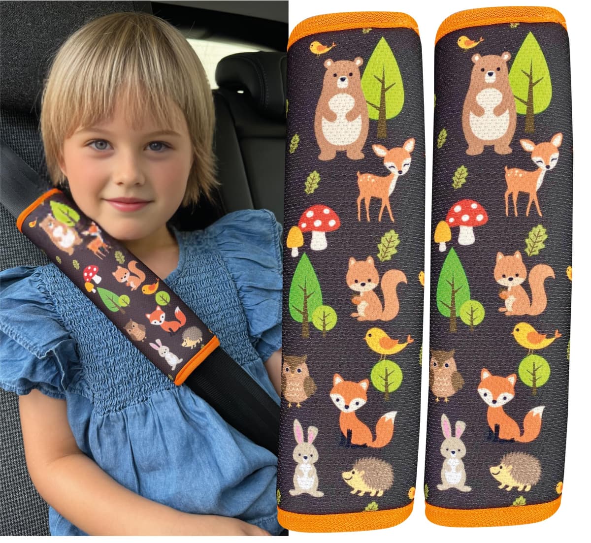 HECKBO 1x Kids Car Seat Belt Pads Seat Belt Protectors - Cars - Seat Belt Pads for Kids and Babies- Ideal for any Seat Belt Car Booster Seat Kids Bicycle — view 35