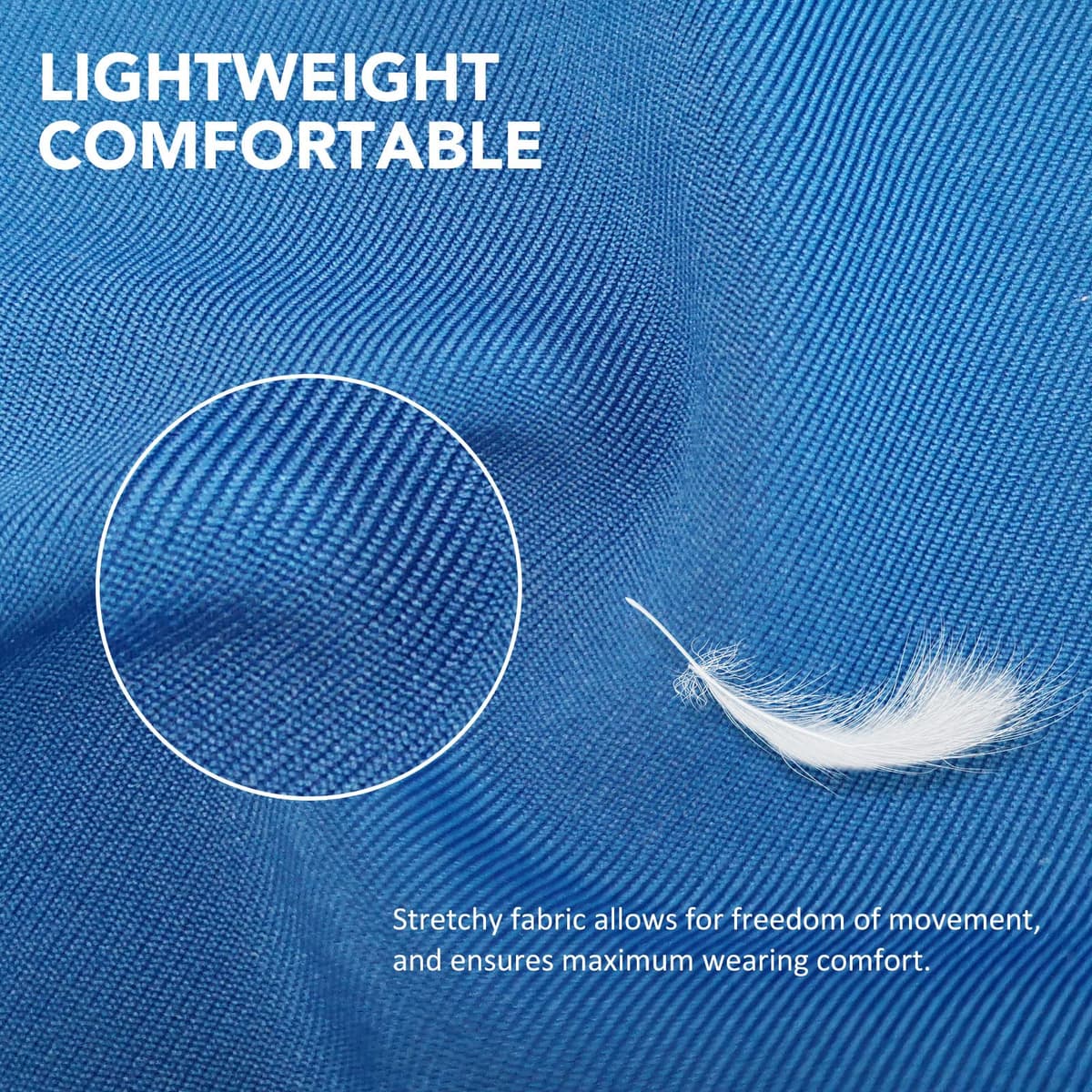 Harrison Howard Super Comfort Stretchy Fly Mask Large Eye Space with UV Protection Soft on Skin with Breathability- Azure Blue M — view 3