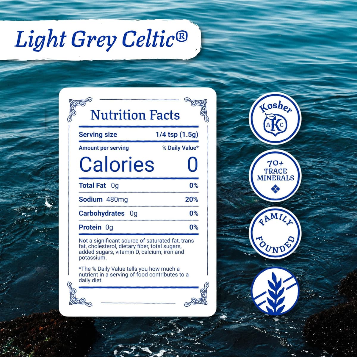 Light Grey Celtic, Vital Mineral Blend, 1 lb (454 g) — view 2