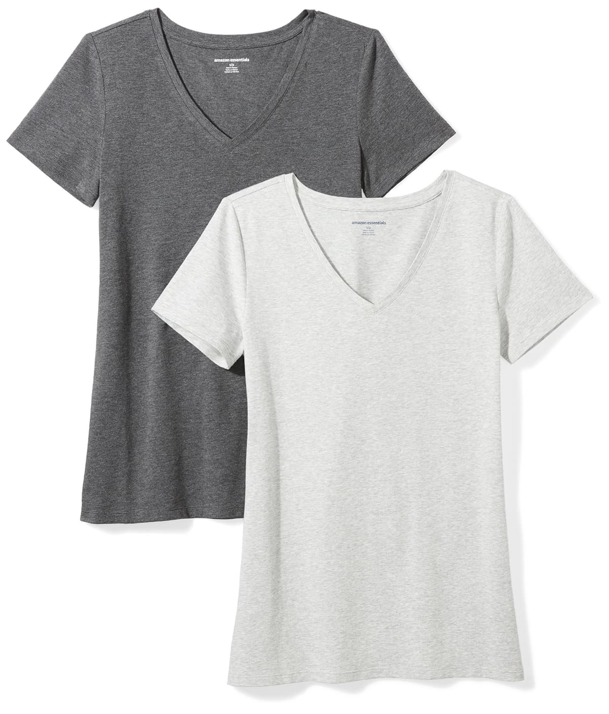 Amazon Essentials Camiseta de Manga Corta y Corte Estándar (Opciones de Cuello Redondo y Cuello en V) Mujer, Paquetes Múltiples — view 51