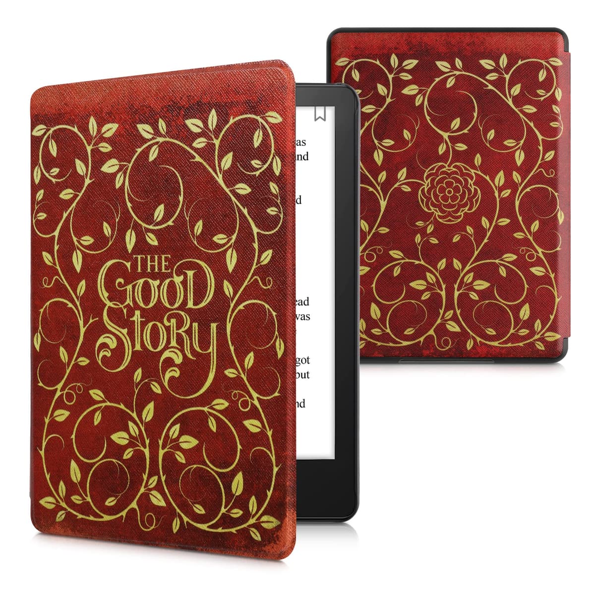 kwmobile Cover for Amazon Kindle Paperwhite (2024)/Colorsoft Case - eReader Cover with auto sleep funktion - Cosmic Nature with Blue/Grey/Black — view 25