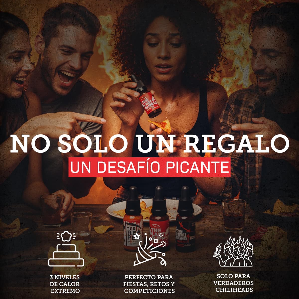 I LOVE SPICY The End – Estuche de 3 Salsas Picantes Extremas (3x20ml) con Carolina Reaper y Trinidad Scorpion – Regalo Gourmet para Amantes del Picante y Retos de Chile — view 4