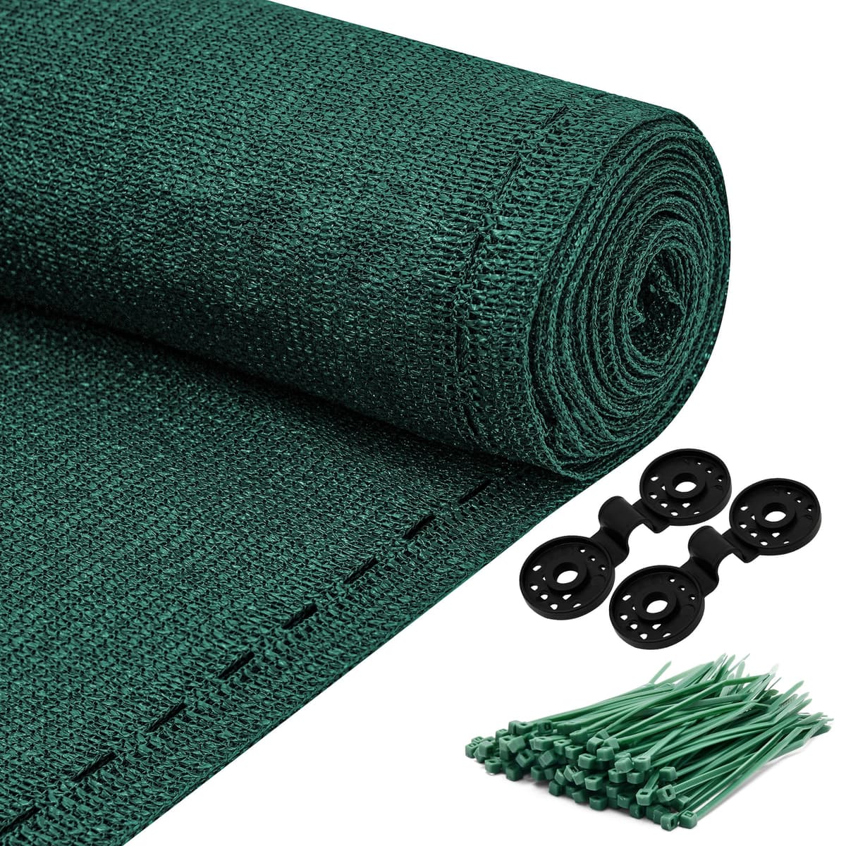 SG Traders Privacy Netting 1m x 10m - Garden Privacy Screen 90 GSM, HDPE Outdoor 80% Shading Net, UV-Resistant Tear Resistant Windbreak Fencing with Holes and Cable Ties, Easy to Install (Green)
