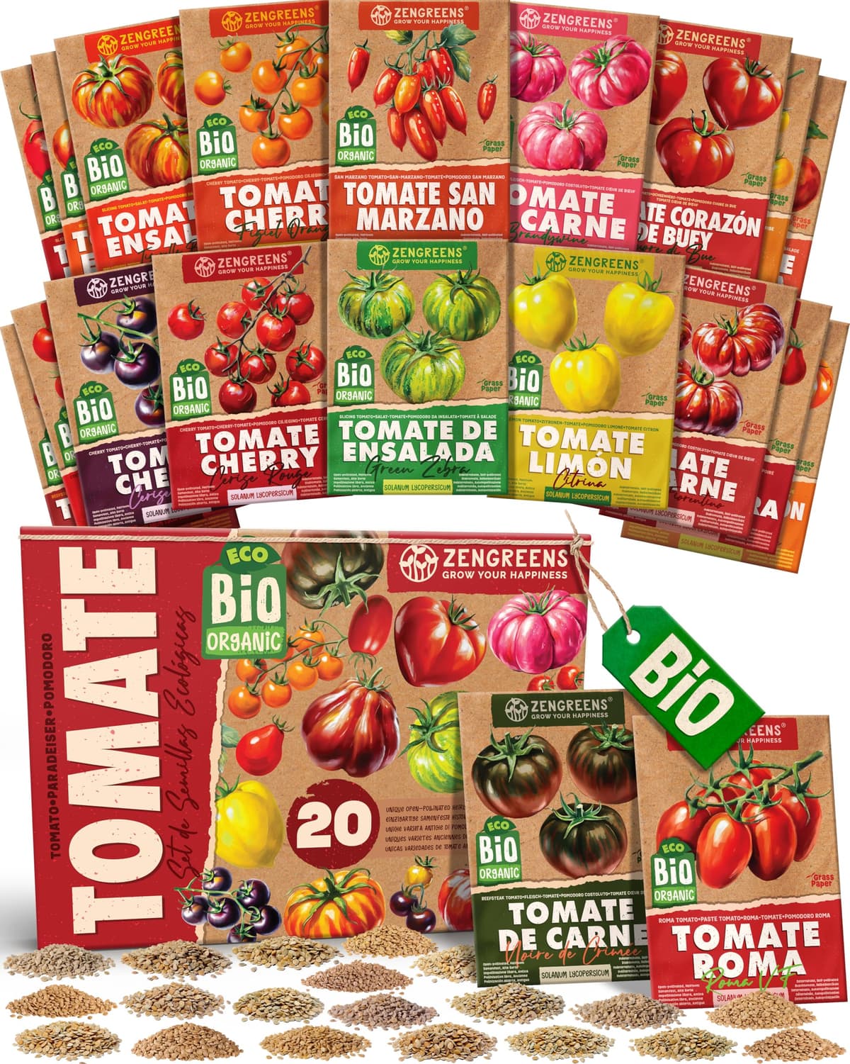ZenGreens® - Set de semillas de hierbas medicinales y para infusiones eco - 10 variedades para cultivar fácilmente en el jardín, balcón o parterre elevado - Sementes verduras — view 32