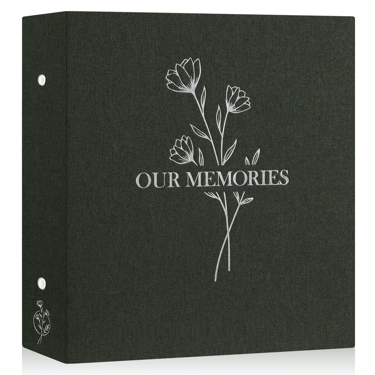 Lanpn Lino Album de Fotos 10x15 600, OUR MEMORIES Tapa Dura Grande Album para Photos Bolsillos Verticales Horizontal Azul — view 26