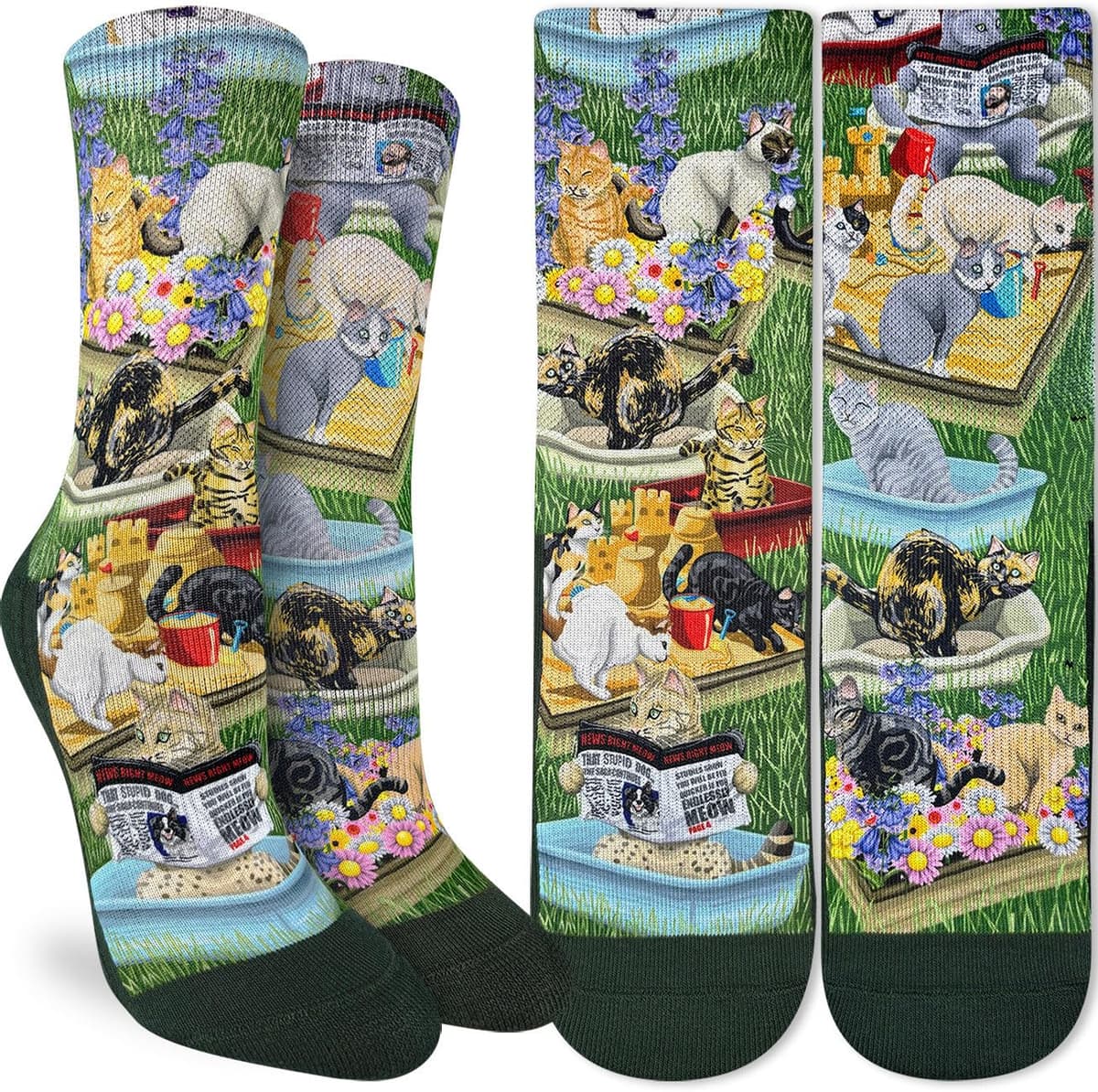 Good Luck Sock Women's Floral Dinosaurs Socks, Shoe Size 5-9 — view 192