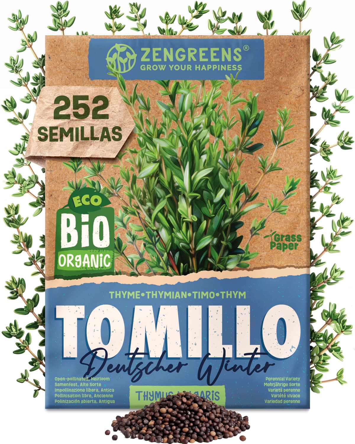 ZenGreens® - Set de semillas de hierbas medicinales y para infusiones eco - 10 variedades para cultivar fácilmente en el jardín, balcón o parterre elevado - Sementes verduras — view 18