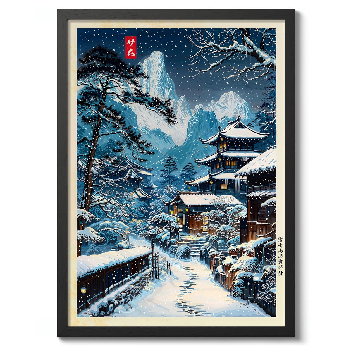 Tokyo Tea House Anime Woodblock Poster Modern Ukiyo-E, Japanese Cartoon Illustration Print, Archival Matte, A4 (Print Only) - 29.7x21cm — view 22