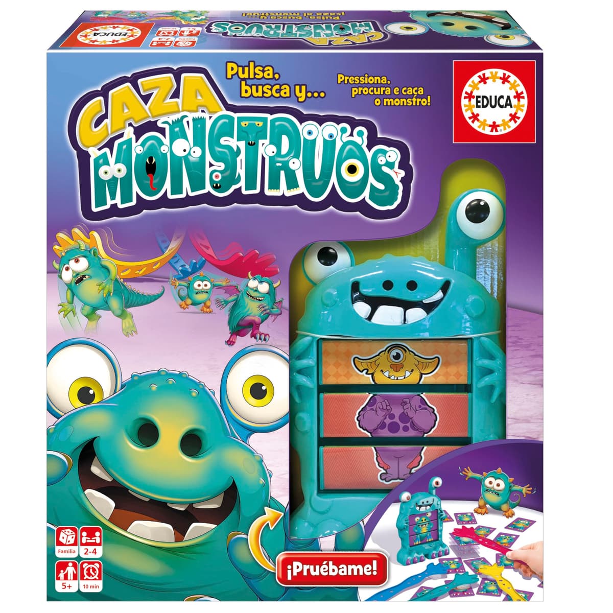 Educa - Monster Hunt | Visual Agility and Speed Children's Board Game | Recommended Educational Toy Ages 5 (18861)