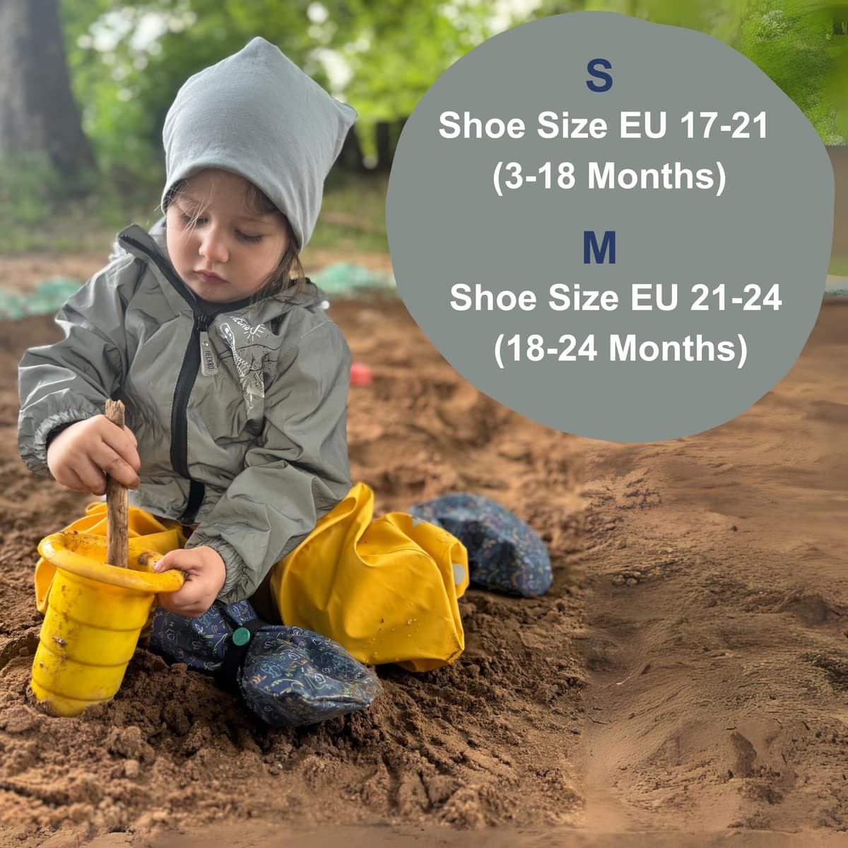 HECKBO Baby rain Booties 3 to 24 Months - Waterproof with Fleece Lining - Different Designs - Outdoor mud Shoes for Babies & Toddlers — view 3