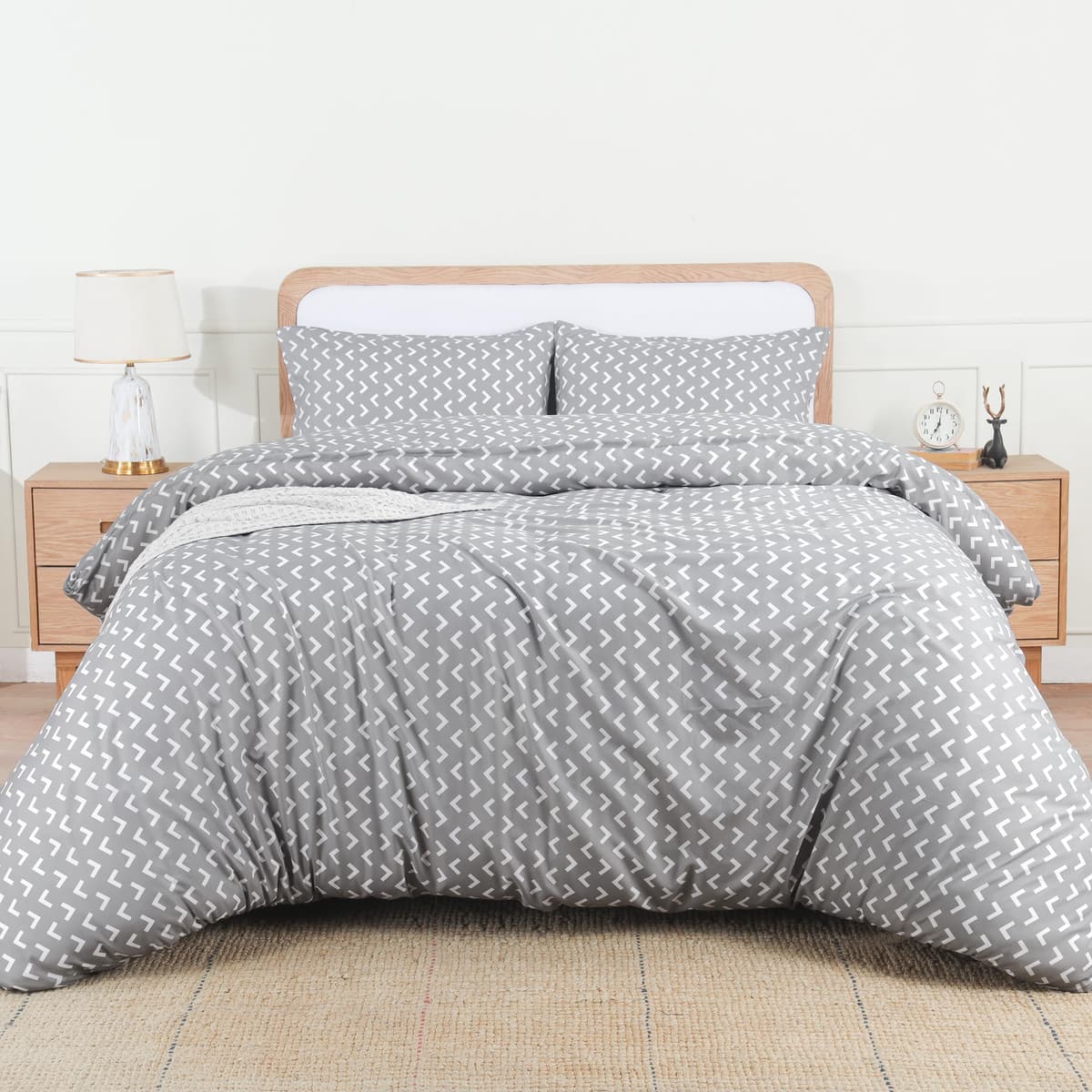 Utopia Bedding Duvet Cover Double - Soft Microfibre Polyester - Bedding Quilt Cover Set, with Pillow cases (Grey) — view 81