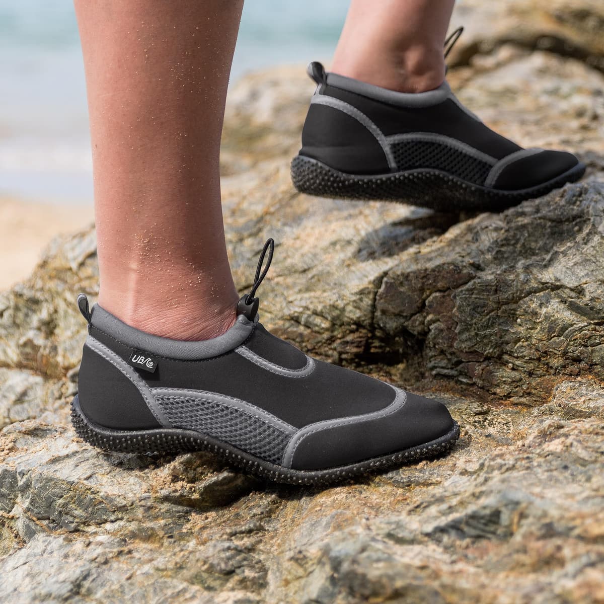 Urban Beach Kids Aqua Surf Wetsuit Shoes for Boys and Girls, Beach Swimming Water Socks with Adjustable Fastener — view 2