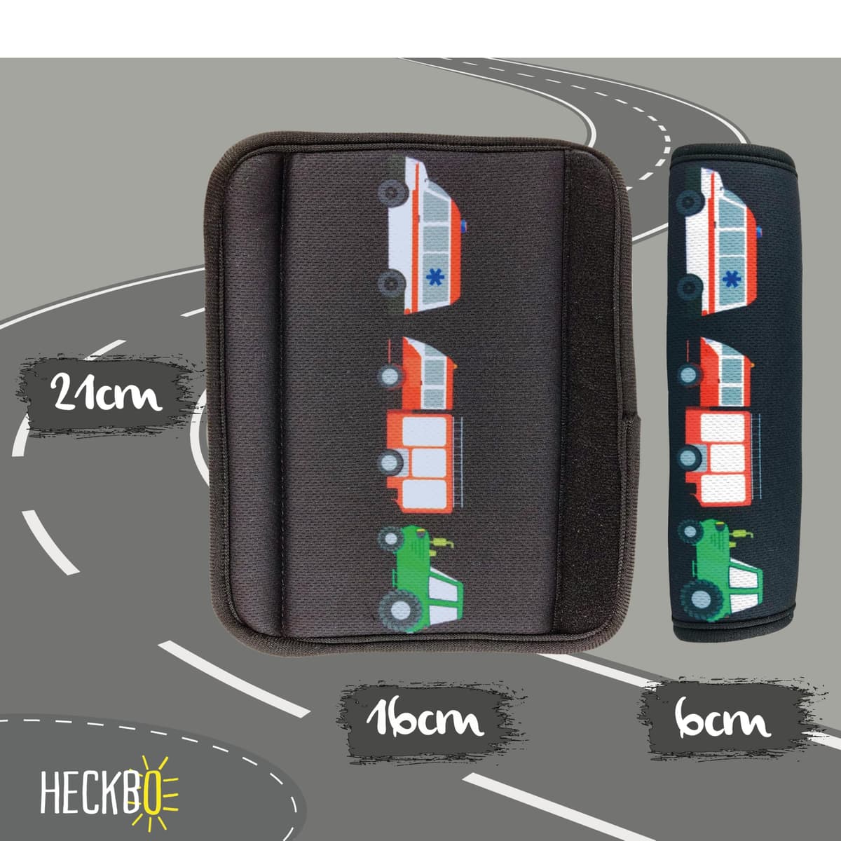 HECKBO 1x Kids Car Seat Belt Pads Seat Belt Protectors - Cars - Seat Belt Pads for Kids and Babies- Ideal for any Seat Belt Car Booster Seat Kids Bicycle — view 2