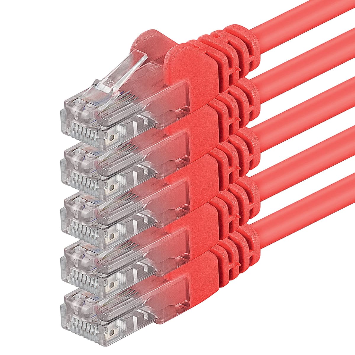 1aTTack.de 0.25m - black - 10 pieces - (PACK) - CAT.6 CAT6 Ethernet LAN network cable 1000 Mbit/s patch cable — view 150