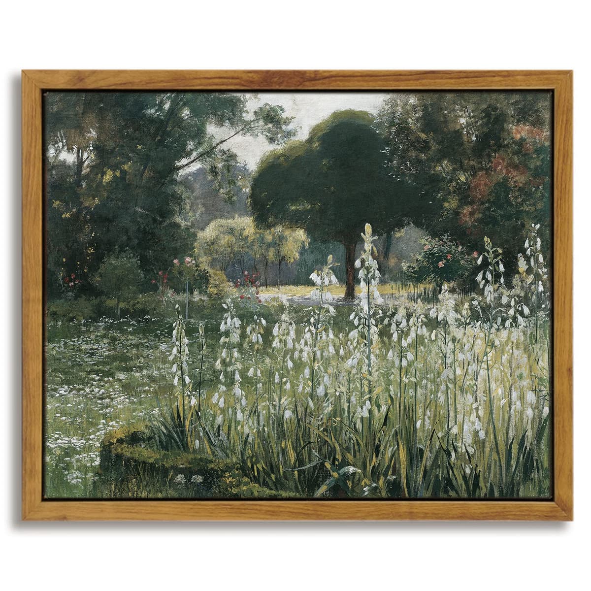 InSimSea Framed Canvas Wall Art, Meadow with Flowers Painting, Landscape for Living Room, Bedroom, Home, Bathroom Decor, 8x10 — view 226