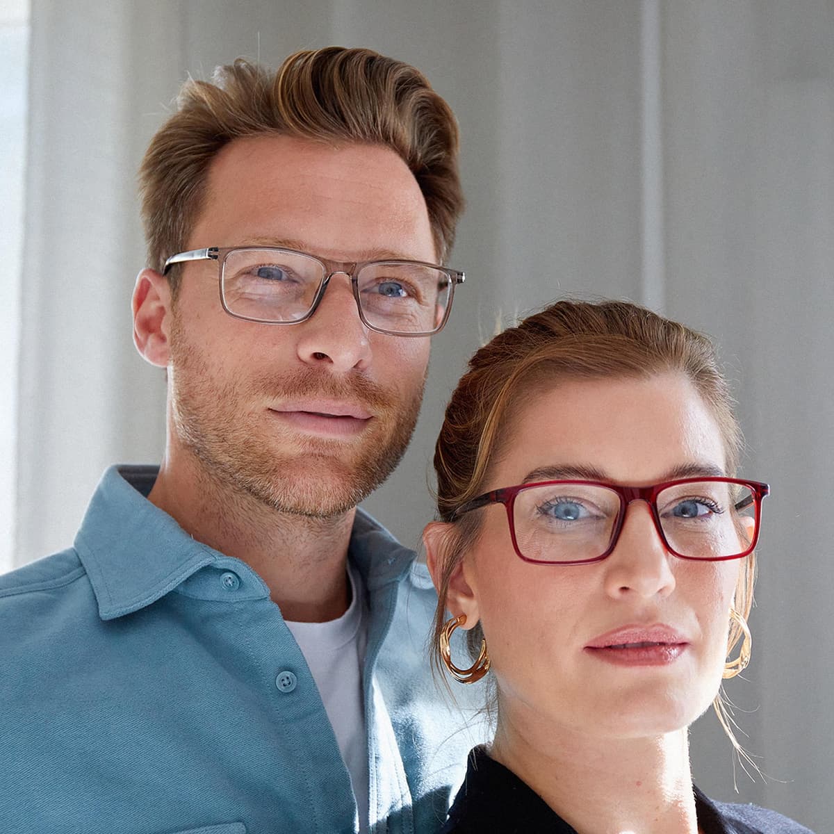 OPULIZE INK Gafas de Lectura - Pack de 3 - Montura Rectangular Grande - Negro Gris Rojo - Hombre Mujer - Bisagras de Muelle - RRR4-17Z - +2.00 — view 3