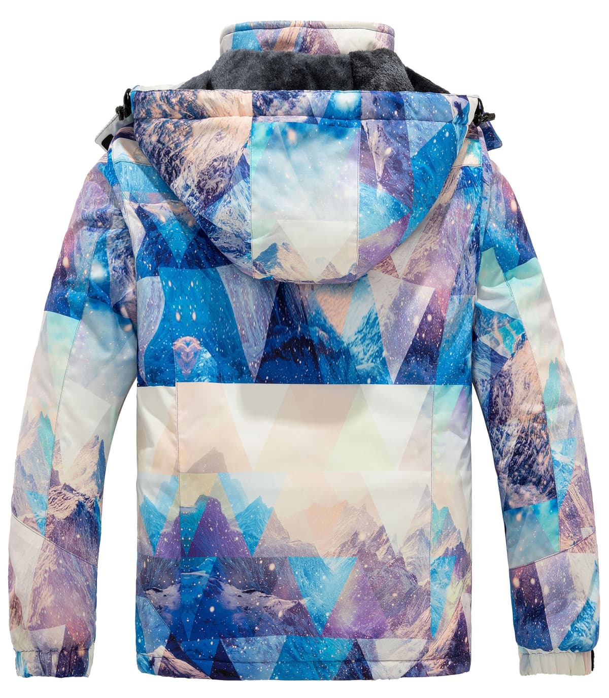 Wantdo Chaqueta de Esquí Cálida para Mujer con Forro Polar Chaqueta de Snowboard Impermeable con Capucha Abrigo de Montaña Impermeable Antiviento Mujer — view 3