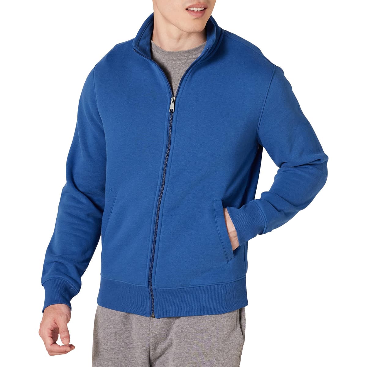 Amazon Essentials Sudadera de Forro Polar con Cremallera y Cuello Semicisne, Corte Estándar y Peso Medio Hombre — view 16