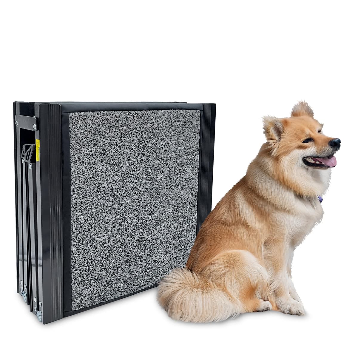 NK Rampa para Perros - Rampa Plegable, Antideslizantes, Ligera, Resistente, para Mascotas hasta 65kg, Uso Interior y Exterior, Tamaño 160 × 44 cm, Color Negro — view 4