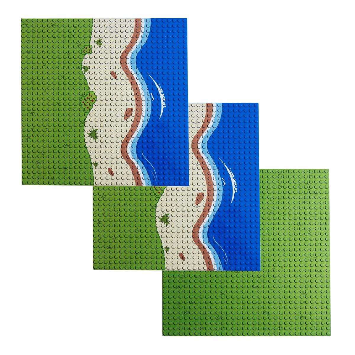 Apostrophe Games Placas Base de Bloques de Construcción Compatibles con Las Principales Marcas Placas Base Verdes de 19,2 cm x 28,8 cm (2X Verde y 2X Azul) — view 10