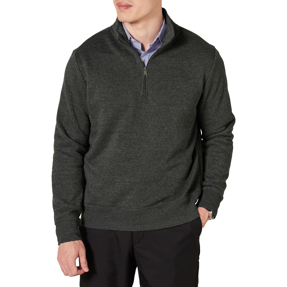 Amazon Essentials Hombre Chaqueta de Forro Polar con Cremallera de un Cuarto — view 8