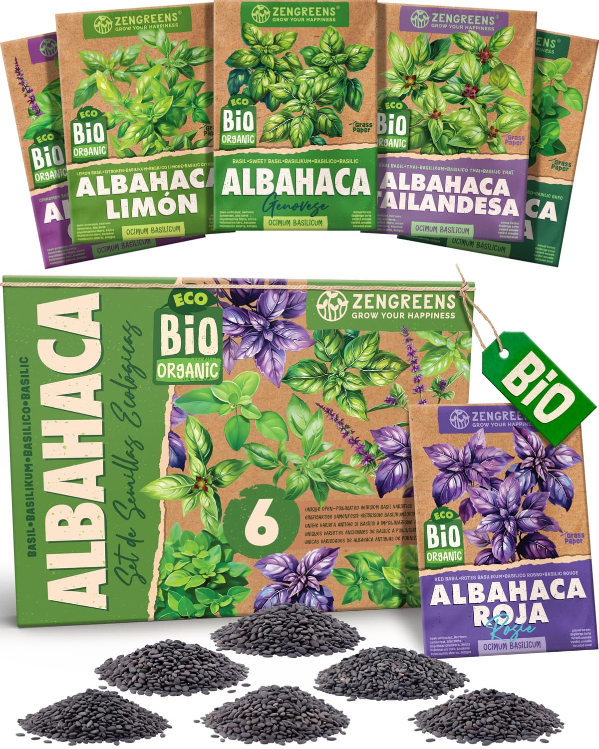 ZenGreens® - Set de semillas de hierbas medicinales y para infusiones eco - 10 variedades para cultivar fácilmente en el jardín, balcón o parterre elevado - Sementes verduras — view 28