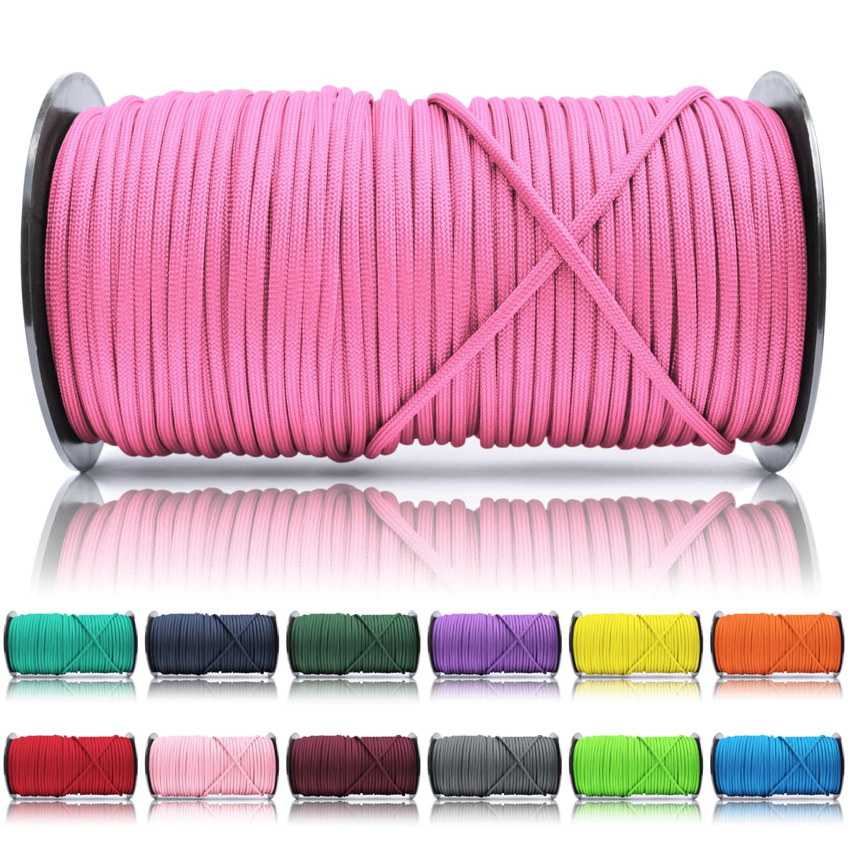 Ganzoo Paracord 550, Cuerda de 4 mm, 30 Metros, Poliéster, Tipo 3-7 Hilos Interiores, Correa de Perro Collar Pulsera, Camping Supervivencia y Cuerda Multiusos, Verde Oscuro — view 21