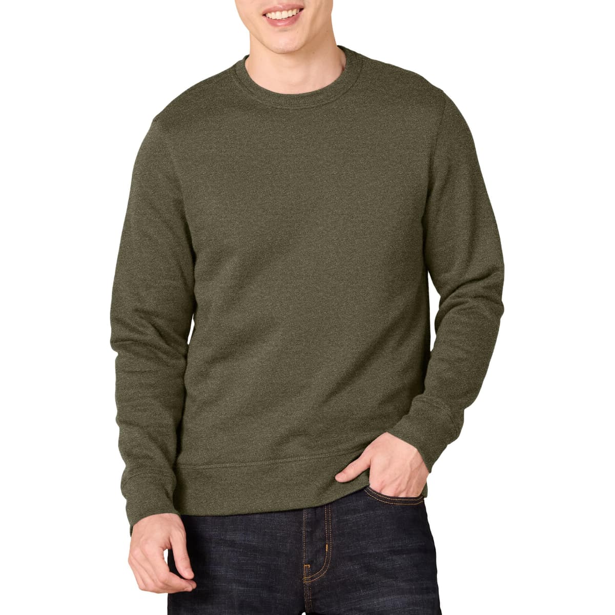 Amazon Essentials Hombre Sudadera de Forro Polar con Cuello Redondo (Disponible en Tallas Grandes y Largos Especiales)