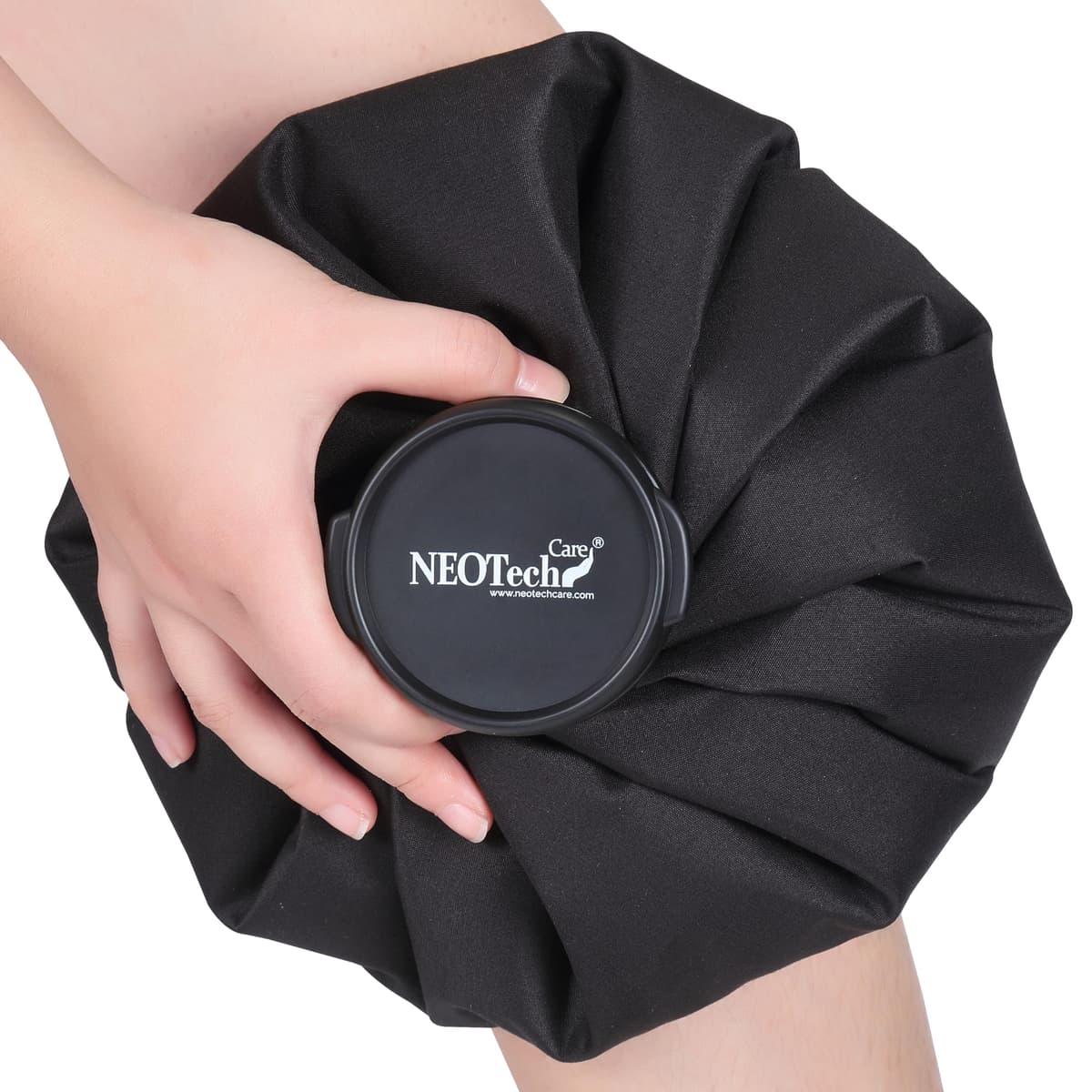 Bolsa de hielo - Tapón de rosca - Marca NEOtech Care - Diseño (Negro, 28cm)