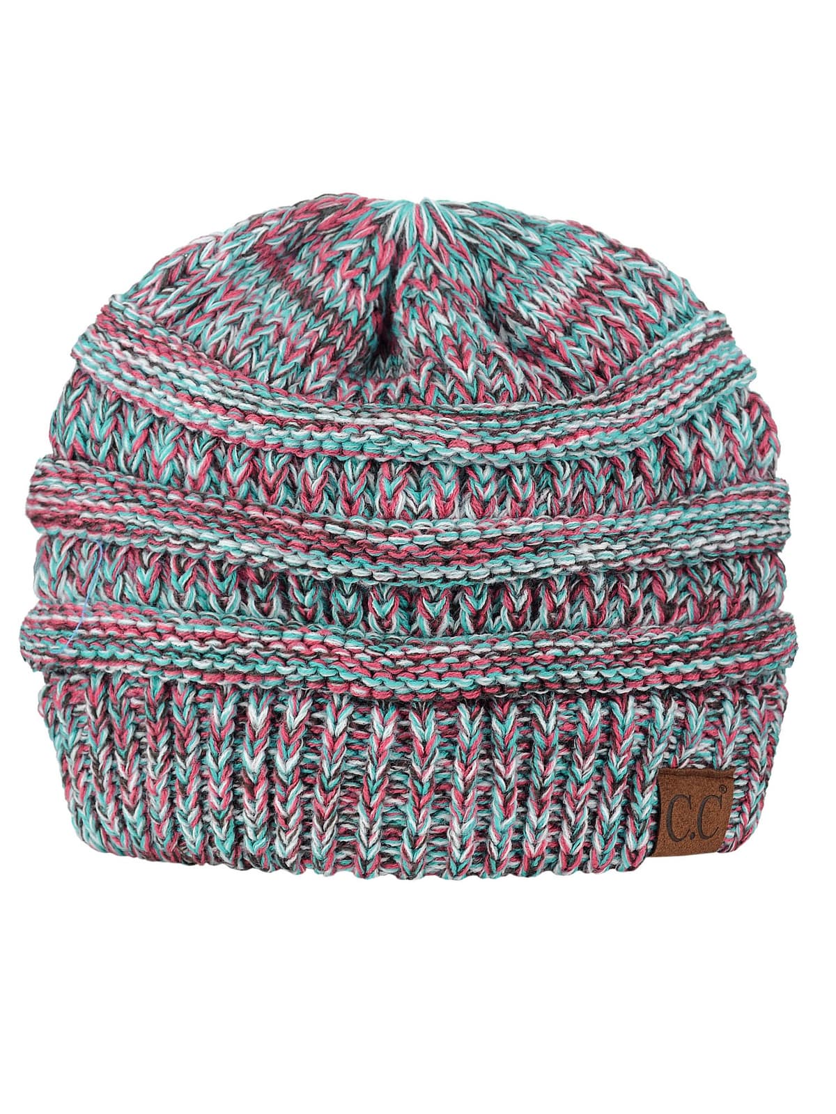 C.C Trendy Warm Chunky Soft Stretch Cable Knit Beanie Skully, Winter Mint, One Size — view 48