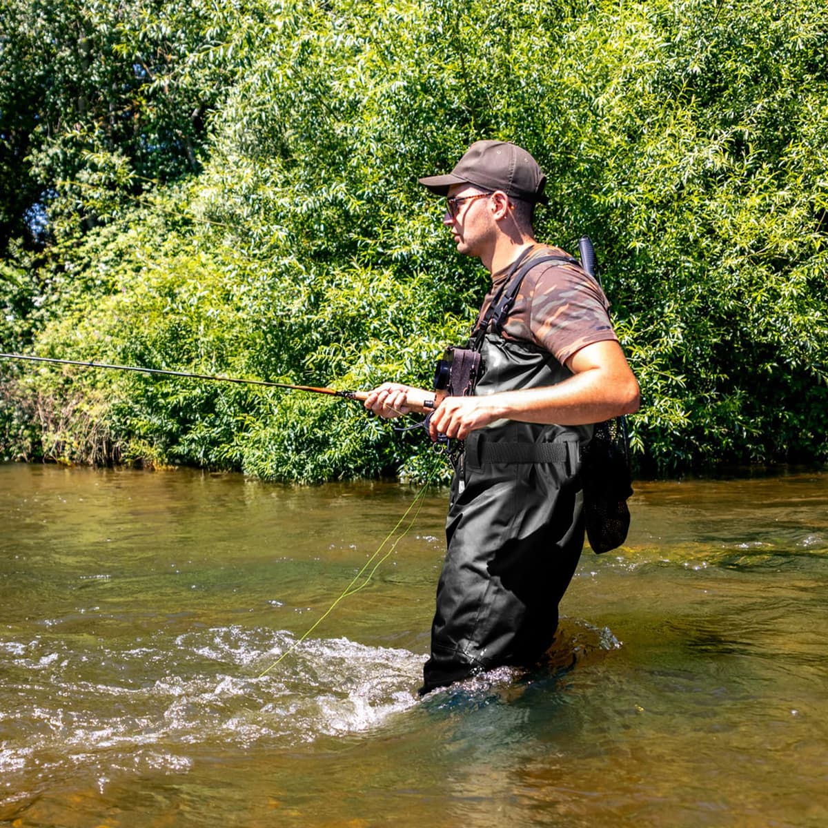 SWAWIS Vadeadores de Pesca para Hombres Impermeables Transpirables Mujeres Caza Vadeadores Transpirables e Impermeables, Ideales para Obras de Construcción, Pesca y Granjas 42-46W — view 7