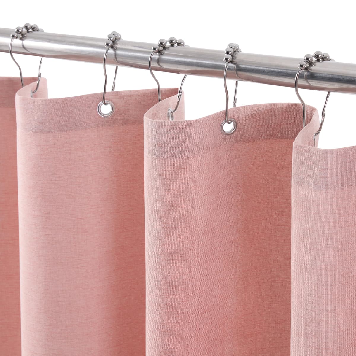 Cortina de Ducha para Baño Impermeable con Ganchos de Metal Cortina de Ducha de Tela Waffle Cortina de Baño Resistente y Antimoho para Bañera o Cabina - 152 x 182 cm (Blanco) — view 45