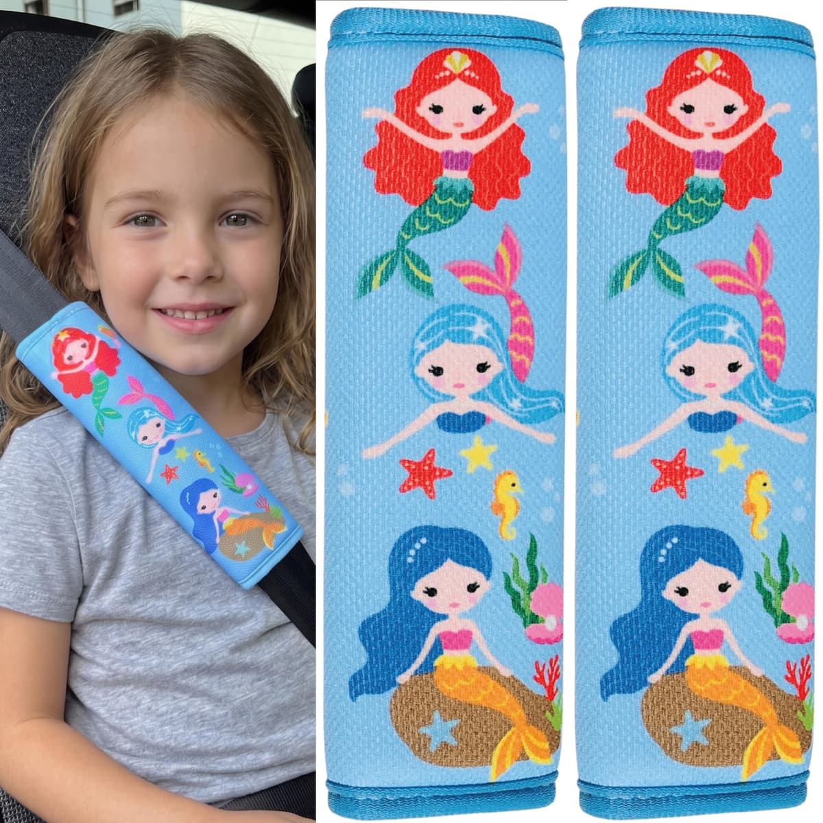 HECKBO 1x Kids Car Seat Belt Pads Seat Belt Protectors - Cars - Seat Belt Pads for Kids and Babies- Ideal for any Seat Belt Car Booster Seat Kids Bicycle — view 36