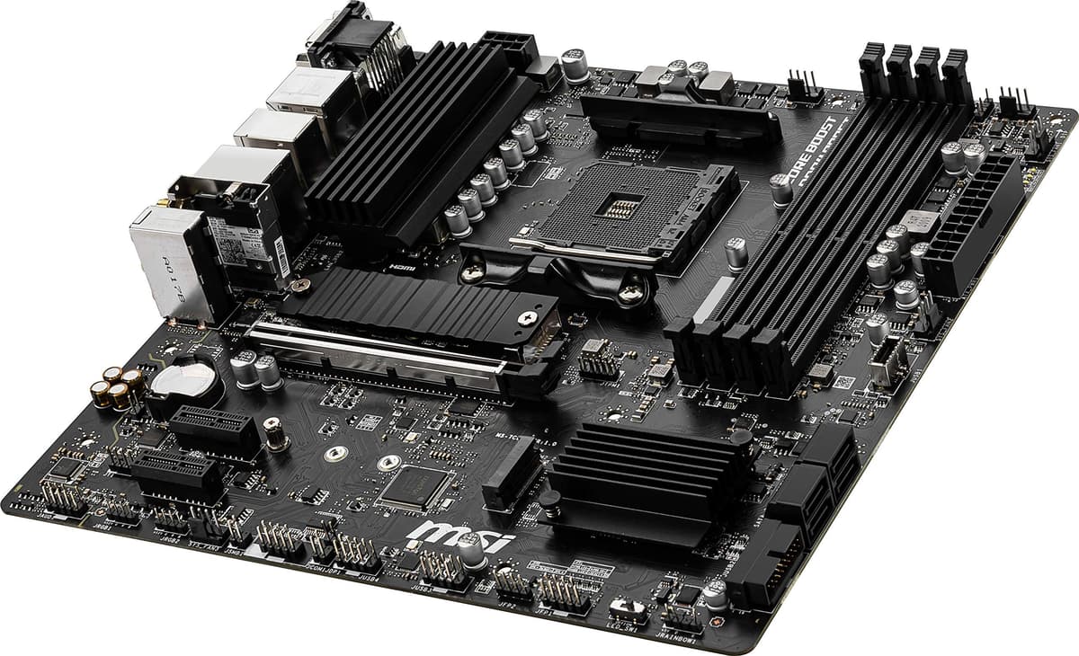 MSI B550M PRO-VDH WIFI Motherboard M-ATX - Supports AMD Ryzen 5000 Series Processors, AM4, DDR4 Boost (4400MHz/OC), 1 x PCIe 4.0 x16, 3 x PCIe 3.0 x16, 1 x M.2 Gen4, 1 x M.2 Gen3, Gigabit LAN, Wi-Fi 6 — view 4