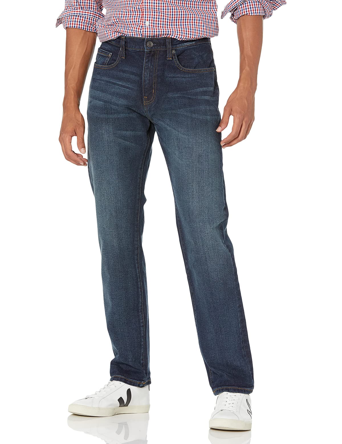 Amazon Essentials Hombre Vaqueros Elásticos de Corte Deportivo - Colores interrumpidos